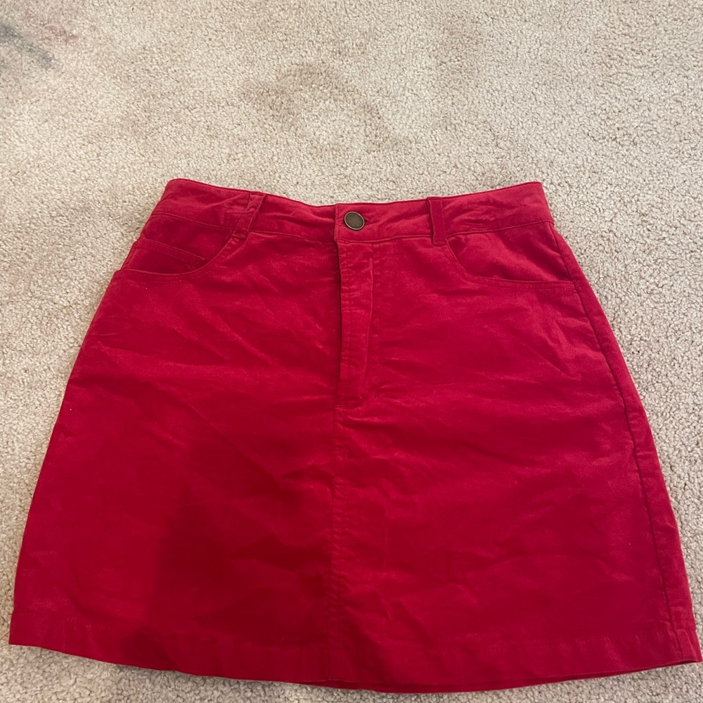 Red Velvet mini skirt